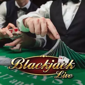 Live Blackjack online game logo by Evolution on casinok.pl
